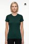 Women's Diana O Neck 1X1 Stretchy Rib Knit Short Sleeve Cotton Combed Cotton T-Shirt Nefti̇ Green