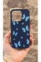 iPhone 15 Pro Compatible Blue Butterfly Patterned Silicone Shock-Absorbing Classic Protected Rubber Case - 2