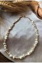 Baroque Pearl Steel Short Necklace - 2