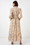 Women's Belted Hijab Dress 2589 - Yellow - 5