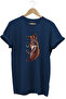 Unisex Turkish Written and Alfa Bozkurt Printed Göktürk 100% Cotton Basic T-Shirt