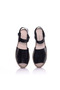 Genuine Leather Black Women's Sandals - 6