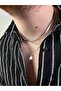Men's Silver Star Stainless Steel Double Necklace, Colorfast, Non-Fading, Unisex, Combinable - 2