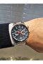 Navy Blue Dial with Calendar Steel Strap, 10 Atm Waterproof Men's Wristwatch - 2