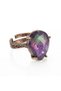 Bronze Jewelry Authentic Color-Changing Stone Drop Model Adjustable Vintage Women's Ring - 2