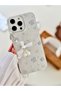 iPhone 14 Promax Compatible Silicone Case with Charm Pearl Ribbon Design - 4