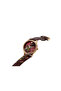 Quartz Wrist Watch Deep Red Strap With Floral Print Lily #27 - 2