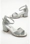 Girl's Heeled Shoes Open-Front Ankle-Length Buckled Evening Dress Sandals Wedding Invitation Graduation Shoes - 3