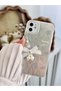 iPhone 11 Compatible Charm Pearl Ribbon Design Anti-Shock Silicone Case - 3