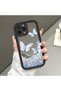 Luxurious and Stylish Romantic Butterfly and Floral Print Mirror Case Compatible with iPhone 16 Pro