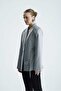 Nui̇t B Waist-Fitted Gray Bird's Eye Detailed Jacket - 3