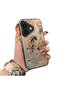 iPhone 16 Plus Compatible Hard Acrylic Back Silicone Edge Lens Protection Case Horse Patterned