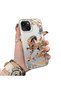 iPhone 13/14 Compatible Hard Acrylic Back Silicone Edge Lens Protection Case Horse Patterned