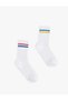 Cotton Pack of 2-Piece Striped Detail Socket Socks Set - 2
