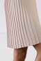 Beige High Waist Pleated Viscose Women's Knitwear Mini Skirt - 6