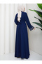 Women's Modest Clothing Abaya Ferace Long Dress with Embroidered and Stylish Sleeves - 5