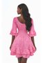 Women’s Floral V-Neck Mini Dress – Elegant Ruffle Sleeve, Smocked Waist, Flowy A-Line Summer Par - 2