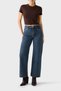 Indigo All Logo Relaxed Fit High Waist Wide Leg Jean W6Ra1Ad6851 Denim Pants W6R - 2