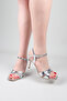 Iver Cross Band Heeled Shoes Silver