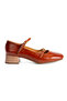 Women's Genuine Leather Medium Heeled Shoes 3106 Taba - 3