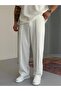 Seam Detail 100% Cotton White Sweatpants