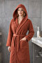 Cotton Piece Hooded Bathrobe for Women and Men Pocketed Hooded Premium Bathrobe - 2