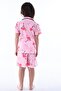 Stretch Fabric Single Jersey Fabric Girls' Nightgown Set with Shorts - 4