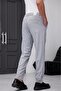 Men's Light Gray Slim Fit Stretch Fabric Side Pocket Ankle-Length Plain Fabric Trousers - 4