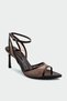 Treasa Sheer Detailed Bitter Brown Patent Leather Women's Heeled Shoes - 3
