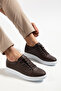 Men's Brown Poly Ultra Lightweight Stretchy Elastic Daily Guaranteed Casual Shoes - 6