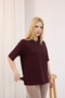 Long Oversized Slit T-Shirt, Off Shoulder, Crew Neck, Soft and Comfortable Oysho Fabric - 2