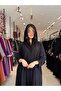 D905 Abaya with Internet Fabric Half Cloch - Black
