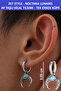 Zet Style–"Noctara Lunaris" Moonstone Crescent Talisman Men's Single Earring -Stainless Steel - 3