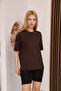 Long Oversized Slit T-Shirt, Off Shoulder, Crew Neck, Soft and Comfortable Oysho Fabric - 3
