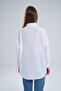 White Flared Linen Shirt - 7
