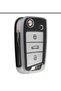 Volkswagen Golf 7 Golf 7,5 Tiguan Polo T-Roc Seat Skoda Nano Key Case Suplux Silver Black Color