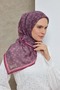 Women's Plum Fuchsia Ethnic Pattern Lyocell Monare Scarf 171001-03 - 2