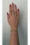 Diva Charm Italian Model Sparkling Interlocking Gold Bracelet - 7