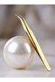 Professional Silk Eyelash Tweezers Curved Fine Tip Stainless Steel Gold - 2