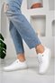 Genuine Leather İnanılmaz E Stretchy Women's Daily Casual Shoes Ballet Flats - 3