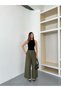 New Season K Linen Fabric Three-Pleated Bridged Wide-Legged Wide Leg Palazzo Pants - 6