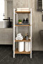 4-Tier Bathroom Kitchen Shelf Bathroom Cabinet Multi-Purpose Cabinet Metal Towel Kitchen Organizer Stylish Organizer - 3