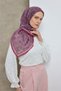 Women's Plum Fuchsia Ethnic Pattern Lyocell Monare Scarf 171001-03 - 3