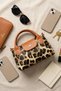 Women's Leopard Printed Li Crisscross Straps Mini Shoulder Bag - 4
