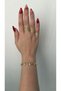 Diva Charm Italian Model Sparkling Interlocking Gold Bracelet - 4
