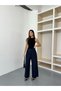 New Season Sweat-Proof 100% Linen Fabric Three-Pleated Wide-Leg Wide Padetted Palazzo Pants - 5