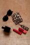 Women's Keychain Detailed Leopard Printed Piece Set Faux Leather Wallet - 2