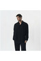 Men's Black Oversized Muslin Shirt 100% Cotton - 2