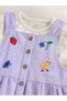 Purple Colored Character Baby Romper and Bodysuit Set - 6