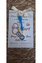 Women's Day Gift Card Double Evil Eye Beaded Keychain